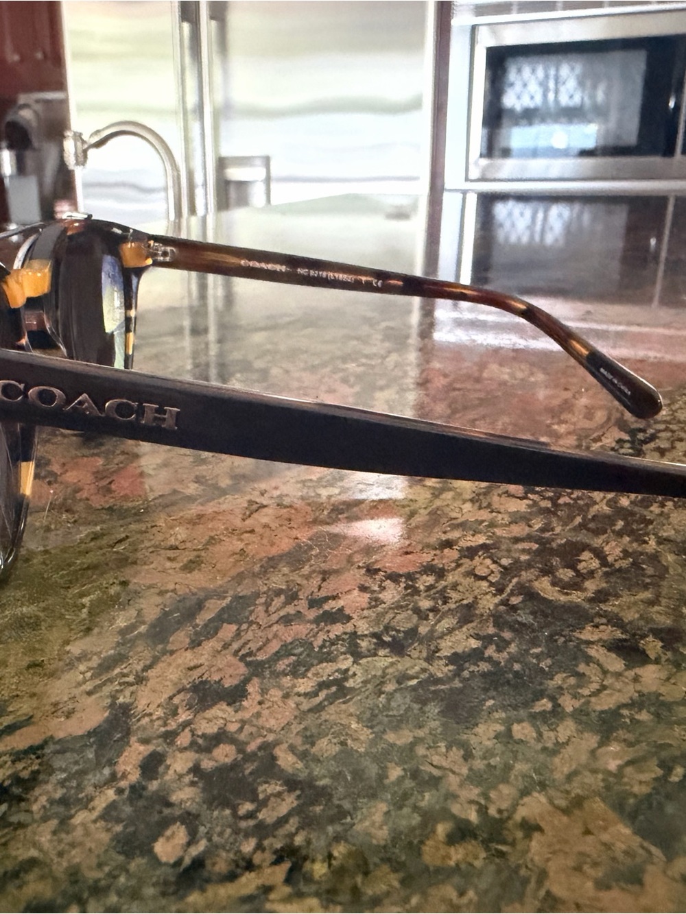 COACH woman’s Black and Silver Aviator Sunglasses - Picture 6 of 10